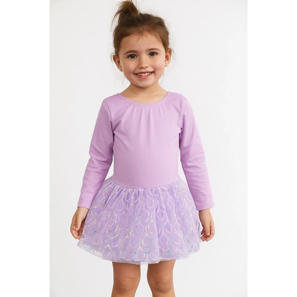 Girls‎ Purple Dance Leotard Dress Sparkle Tulle Tutu Skirt Size XXL